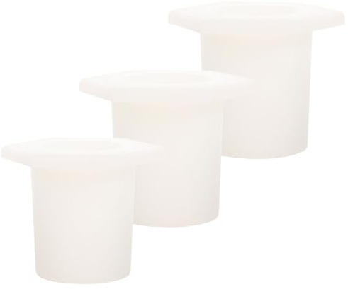 Toddmomy Lot de 3 Bouchons Cache-Trou pour Parasol de Table d'Extérieur en Silicone Blanc Stabilisateur Conique Résistant aux Intempéries pour Terrasse Jardin et Patio Accessoire