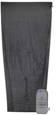 Lifeventure Seidenschlafsack-Innenfutter, Reise- und Campingdecke mit Polygiene zur alleinigen Verwendung oder um Wärme in den Schlafsack zu bringen, leicht ab 122 g und kleines Packmaß (Mumienform)