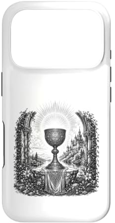 Saint Graal Légende arthurienne Calice Sacré Art Ligne Art Coque pour iPhone 17 Pro