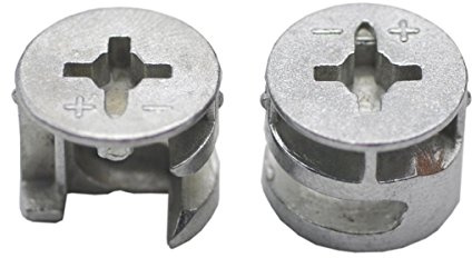 20 PCS Furniture Connecter Cam Lock Fittings 15mm x 12mm for Cabinet Drawer Dresser and Wardrobe Furniture Panel Connecting