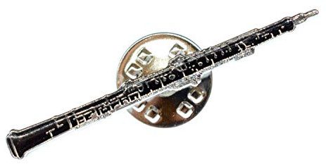 Miniblings Oboe Brosche Musiker Musik Instrument Jazz Schwarz MINI | Für Revers, Jacke oder Tasche, aus Berlin, ein kleines Detail mit Wirkung