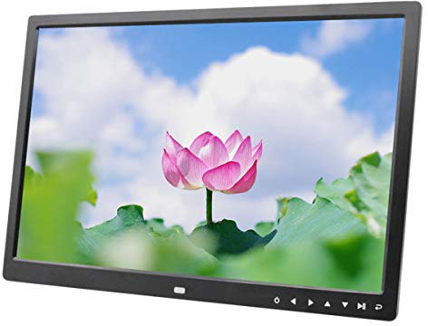 Digital Photo Frames Lettore pubblicitario da Parete da 17 Pollici, Cornice per Foto Elettronica ad Alta Definizione con Pulsanti a sfioramento, Supporto per Riproduzione Video 1080 (con Telecomando)