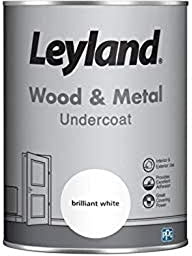 Leyland - Wood & Metal Undercoat Paint - Brilliant White - 1.25L | Satin Finish, Basecoat for Interior & Exterior Wood & Metal, Provides Excellent Adhesion, Great Covering Power