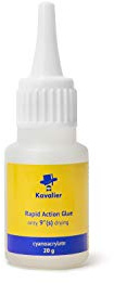 Kavalier Superglue | Super Colla Extra Forte e Flessibile | Superglue Resistente agli Urti e all'Acqua | Per Z. B. Gomma, Pelle, Legno| 1 x 20g