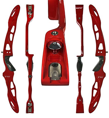 Jackalope Zircon Mittelstück 25 Zoll ILF, Rot, 1038 g leicht, Aluminium-Magnesium-Legierung, einstellbare Wurfarmausrichtung, zusätzliche Buchsen für Zubehör, gepolsterte Tasche, Rechtshand