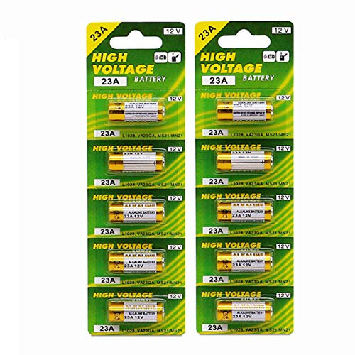 TXY Lot de 10 piles alcalines A23 12 V 23 A 12 V A23 E23A MN21 0 % Hg