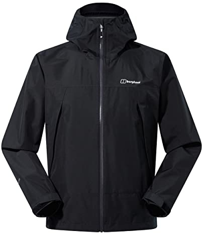 Berghaus Paclite Dynak Gore-Tex Wasserdichte Shell-Jacke für Herren, Schwarz/Schwarz