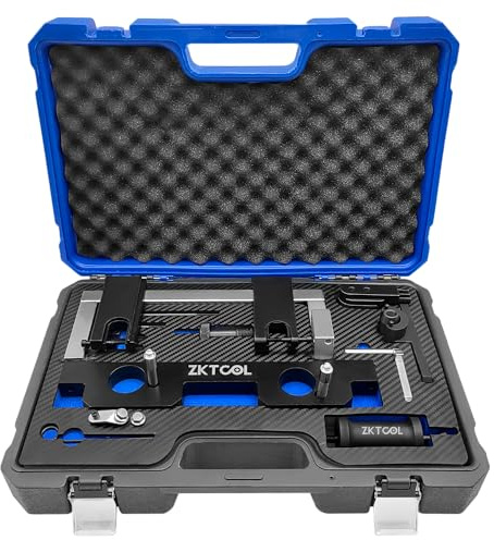 ZKTOOL 16PCS Engine Camshaft Timing Locking Tool Kit Fit for BMW N20 N26 Engine, with Flywheel Holder and 7676 Oil Seal Repair Kit Fuel Injector Removal Tool, Engine Alignment Locking Timing Tool Kit