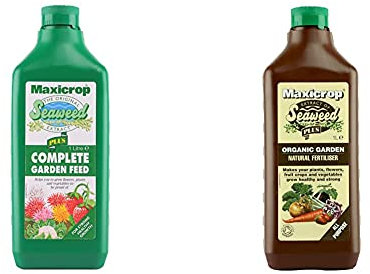 Maxicrop Complete Garden Feed, Seaweed Plus, 1L, Concentrate, All Purpose Organic Garden Natural Fertiliser