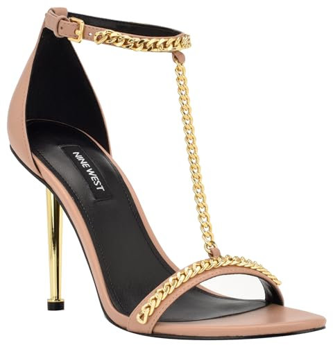 Nine West Damen Seile Sandale mit Absatz, Nude 110, 38.5 EU