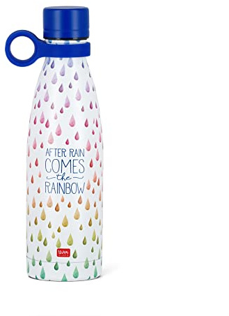 Legami - Bottiglia Termica Hot&Cold, After Rain, 500 ml, Chiusura ermetica, 12 Ore Bevande calde 24 Ore fredde, Manico in Silicone rimovibile, in Acciaio inox, senza BPA
