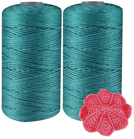 Cordoncino in filato artistico estivo - 2 Pezzi di Materiali per Maglieria Filato per Borsa da Spiaggia Filato per Cappello da Sole Estivo Filato per Uncinetto | Cappelli estivi Borse Rianpesn