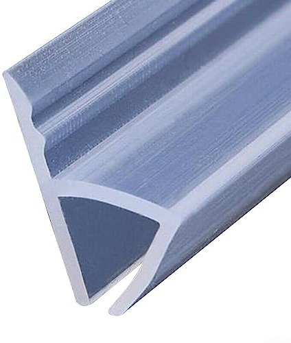 DAZZLEEX Joint d'étanchéité en silicone en forme de H pour porte de salle de bain ou douche 6 mm