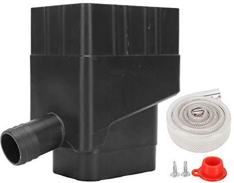 BORDSTRACT Système de Collecte de l'eau de Pluie, Kit de déviation pour tonneau de Pluie pour dévier l'eau avec Un Tuyau de 40in, s'adapte à la Descente de gouttière Standard de 2'' x 3''(Noir)