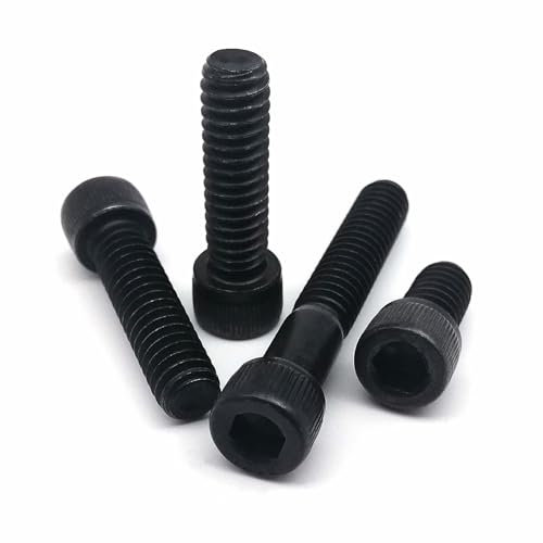 Hält Dinge fest 10 Stück 1/4-20 Standard-Grobgewinde, schwarzer legierter Stahl der Güteklasse 12.9, Innensechskant-Innensechskantschraube mit Innensechskant Geeignet für viele Einsatzorte(3/4)
