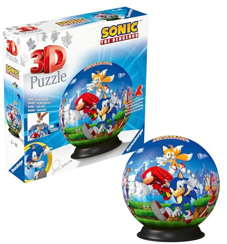 Ravensburger Sonic The Hedgehog Hedghog - 3D Puzzles for Kids Age 6 Years Up - 72 Pieces - No Glue Required