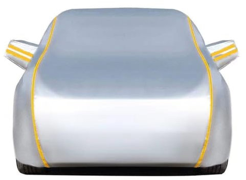 Autoplane Wasserdicht Atmungsaktiv Passend für Porsche 911 Cabrio (G) 1982-1989, Vollgarage Autoabdeckung für Regen Sonne Staub Schutz, Auto Abdeckplane Abdeckung(Silver)