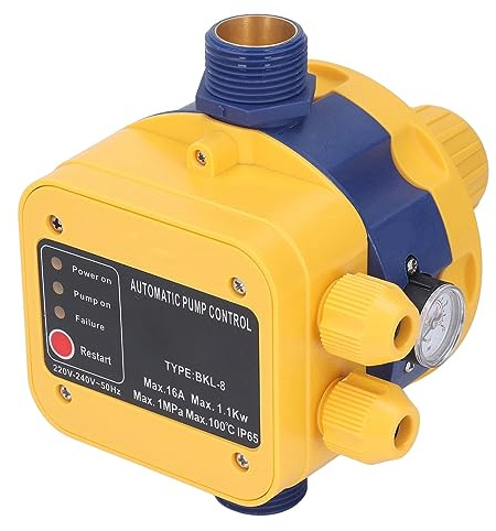Elektronischer Wasserpumpen-Druckschalter, Automatische Wasserpumpensteuerung Stoppt Automatisch 220 V-240 V, um Schadensverzögerungsschutz zu Verhindern