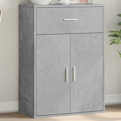 JUDYY Sideboard Betongrau 60x30x84 cm Holzwerkstoff, Kommode Schlafzimmer, Kommoden & Sideboards, Wohnzimmerschrank, Flur Kommode, Zimmer Möbel - 840495