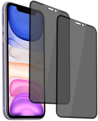 h24z 2 Stück Privatsphäre Displayschutz kompatibel für iPhone 12 und iphone 12 Pro 6,1 zoll – Anti-Spy Glasfolie, Kratzfest, Gehärtetes Glas, Blickschutzfolie
