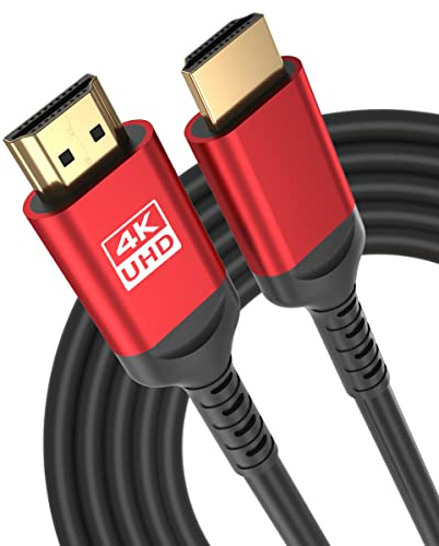 ALLEASA 7.5m Long HDMI Cable 4K, 18Gbps High Speed HDMI 2.0 Lead, CL3 Rated In-Wall Cord for Projector, Home Cinema & TV, Support ARC HDR10 HDCP 2.2 (25FT, Red)