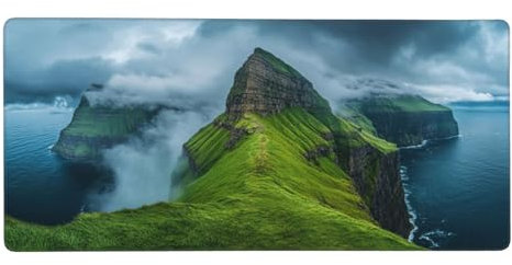 Gaming Mouse Pad Green Mouse Mat Mountain Mouse Pad XXL 1200 x 600 x 3 mm Desk Mat Large with Anti-Slip Rubber Base,Waterproof Gaming Mouse Mat for Improved Precision and Speed Keyboard Mat -Y1148