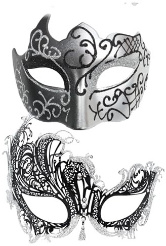 Paar-Maskerade-Maske-Set,Maskerade-Maske-Paare-Set | Retro-Spitzen-Augenbinde - Maskenset für Sie und Ihn, Kostümzubehör für den Abschlussball, Karneval