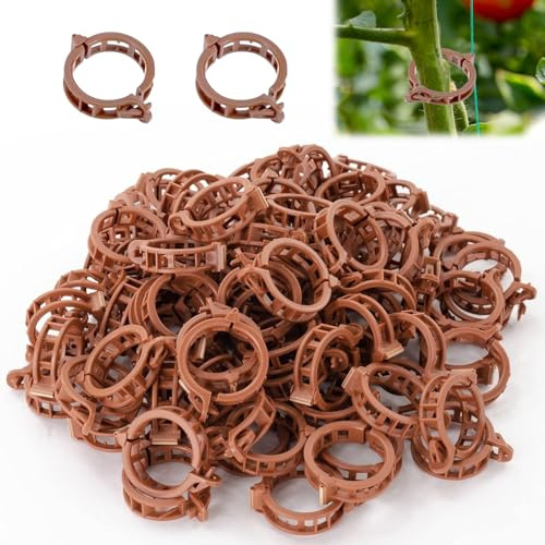 Pflanzenclips Tomaten,100/200/300 Stück Pflanzenclips für Kletterpflanzen, Pflanzen Rankhilfe Klammern, Kunststoff Pflanzenklammern Tomaten Rankhilfe Clip Tomatenklammern für Tomaten,Rosen,Gurke (300)
