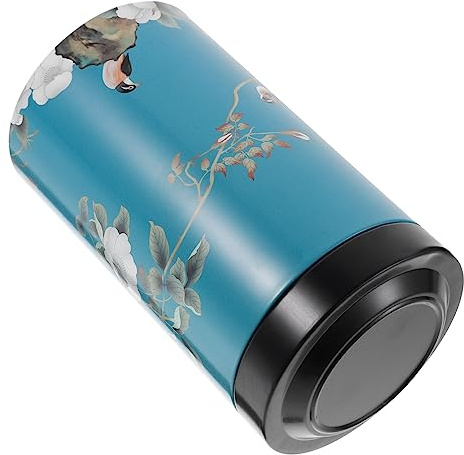 POPETPOP Lata Metálica Para Almacenamiento Con Tapa Sellada Recipiente Hermético Para Café Té Suelto y Envase Multiuso Para Cocina y Hogar Diseño Chino Tradicional Azul