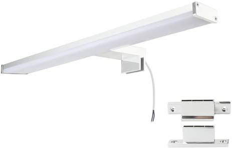 Alpinaluz LED Wandleuchte Chrom für Badezimmerspiegel – Neutralweiß 4000K – Front- und Abwärtslicht – IP44 – Montage auf Spiegel, Schrank oder Wand – Aus Aluminium und Kunststoff (40cm 10W)