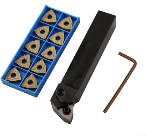 Porte-outil de tournage de tour 20 mm, MWLNR2020K08, avec 10 inserts en carbure WNMG0804, pour fabrication de métaux CNC