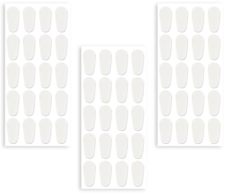 OUDQFCJ 30 Paar Selbstklebende Dünne Silikon Nasenpads, Rutschfeste Antirutsch Klebend Pad für Brillen (1.0mm)