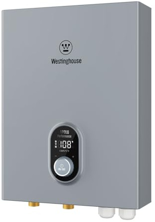 Westinghouse 18kW 240V Tankless Water Heater Electric, Up to 4.2 GPM, WiFi Control Compatible with Alexa & Google Home, ETL, IPX4, Apolo 2.0 Gray.