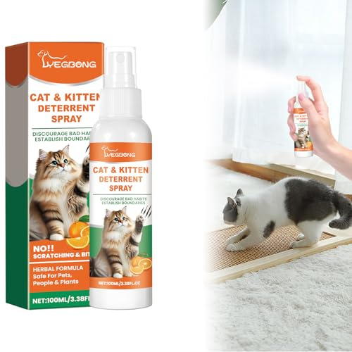 Vexran Spray Antiarañazos Gatos, 100ml Spray Repelente Gatos, Spray Arañazos Gatos y Gatitos para Proteger Sofá y Muebles, Ideal para Uso Indoor y Outdoor