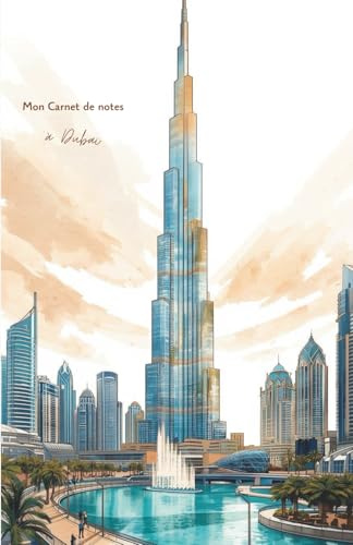 Mon carnet de notes à Dubaï: 100 pages lignées A5 - Décor urbain ville de Dubaï - pour notes personnelles