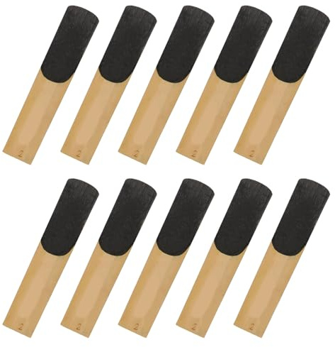 LRXIYODE 10 Stück Teiliges Tenorsaxophon-blättchen Stärke Präzisionsgeschnittene Saxophon-reeds für Schüler und Profis Musikinstrumentenzubehör mit Genauer Passform und Stabiler