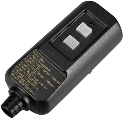 ConnecRCD PRCD - Spina di protezione individuale 30 mA, 230 V/16 A, interruttore di protezione FI, spina tipo A con IP54, con tempo di attivazione di 0,1 s, per tosaerba e officina