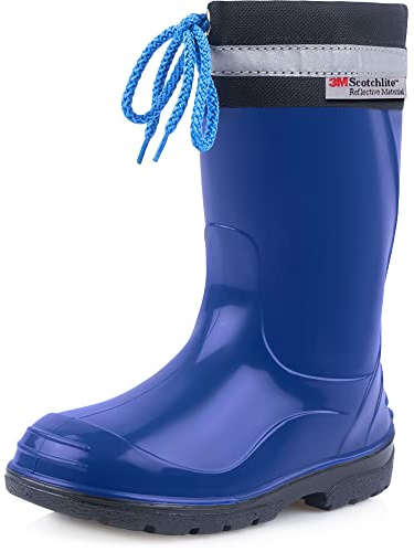 Ladeheid Kinder Gummistiefel mit Stulpe Regenstiefel für Jungen und Mädchen LA-972