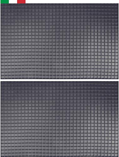 Cenni 32543 Set 2 Tappetini Auto in Gomma Rettangolari 43 x 29, Salva Moquette Made in Italy