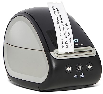 DYMO LabelWriter 550 Turbo Label Printer, High-Speed Direct Thermal Printing, Automatic Label Recognition, Prints Variety of Label Types Through USB or LAN Network Connectivity - Fast, Efficient