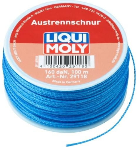 LIQUI MOLY Scheibenaustrennschnur | 100 m | Austrennschnur blau | Art.-Nr.: 29118
