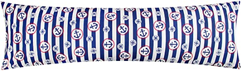 Renforcé Seitenschläferkissen Bezug 40x145cm Anker mit Streifen (KY-600-1)