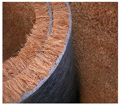 Felpudo de coco natural antideslizante robusto para exterior de casa, entrada, coco, a medida, 100 x 200 cm
