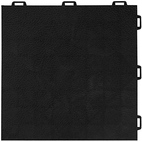Greatmats StayLock Floor Tile Orange Peel, 1x1 Ft x .5 Inch Gym Floor, 26 Pack (Black)