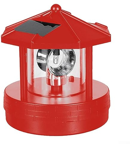 SPORTARC Faro a LED ad energia solare, lampada rotante a per 360 gradi, statua impermeabile, luci rotanti per decorazioni esterne da giardino
