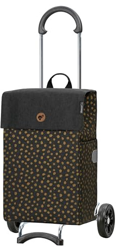 ANDERSEN Einkaufstrolley - Scala Shopper Fita schwarz 47 L Einkaufsroller, langlebig, stylisch, klappbar, leichtgängig, leise Räder