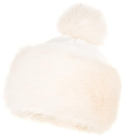 Futrzane Classic Bommel Mütze - Fellmütze Damen - Russen Wintermütze aus Pelz