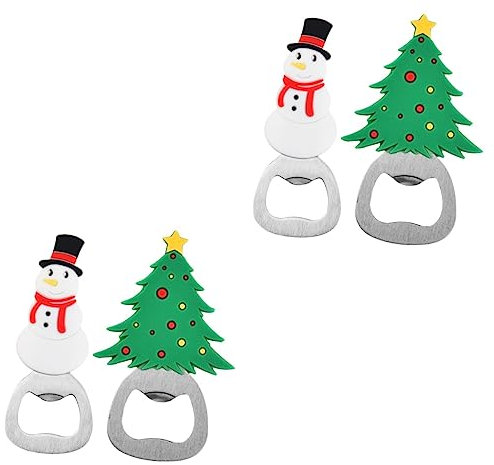 Cabilock Birre Natalizie 4 Pz Apribottiglie Natalizio Natale Del Del Barattolo Apribottiglie Apriscatole Apribottiglie Gel Silice