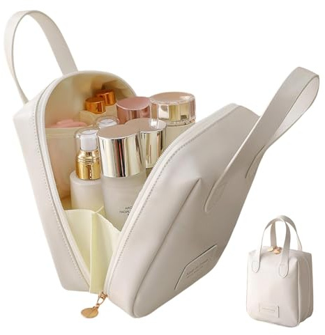 Trousses de Maquillage de Toilette pour Femmes, Trousse de Rangement de | Organisateur compact de pinceaux de maquillage résistant à l'eau avec poignée