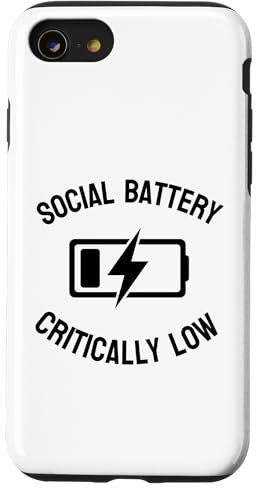 Soziale Batterie: Kritisch niedrig - sarkastisch müde introvertiert Hülle für iPhone SE (2020) / 7 / 8